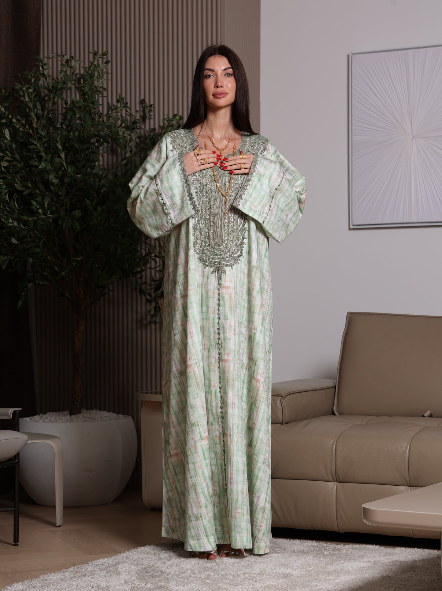 Mint Frost Kaftan