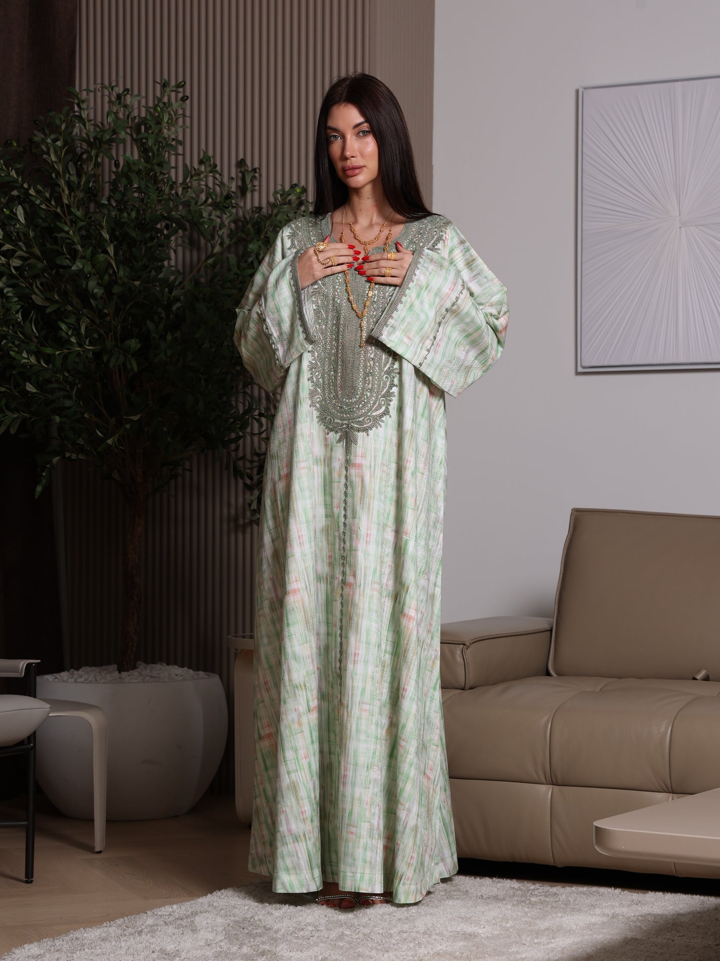 Mint Frost Kaftan