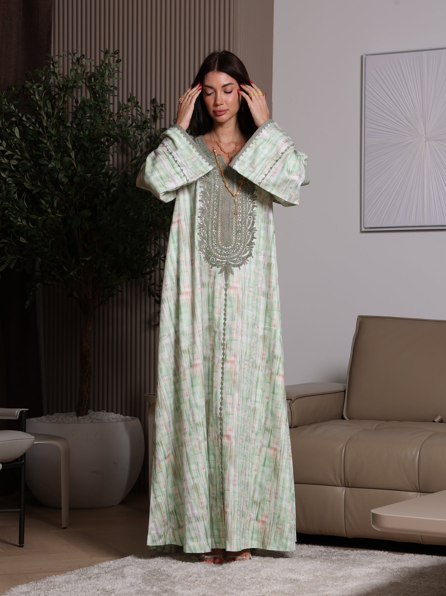 Mint Frost Kaftan