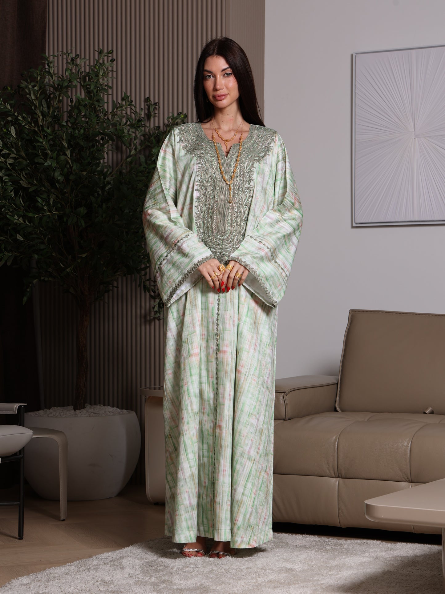 Mint Frost Kaftan