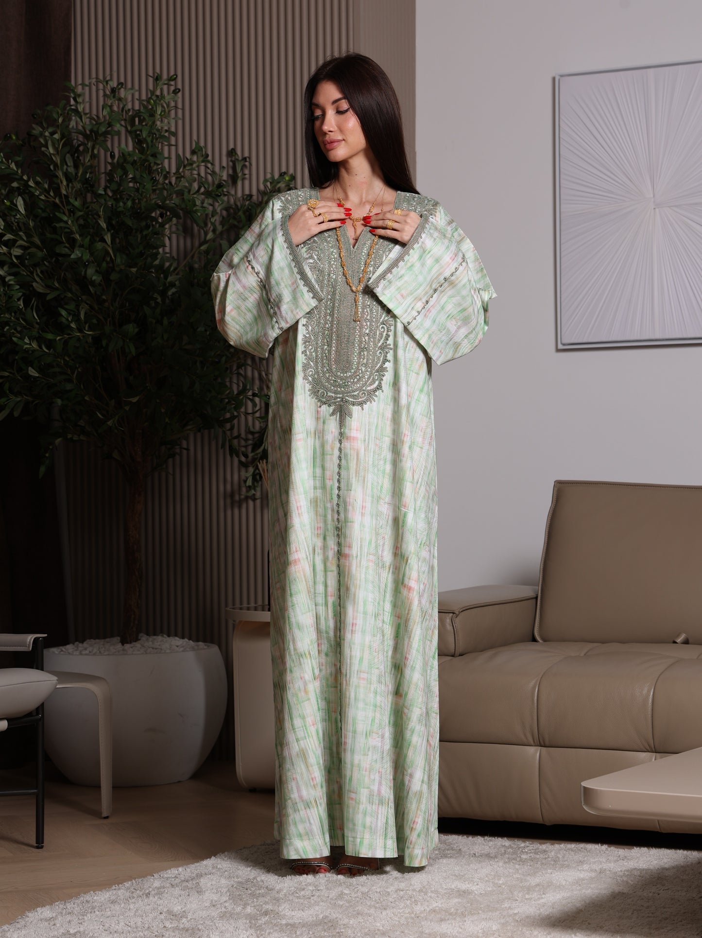 Mint Frost Kaftan