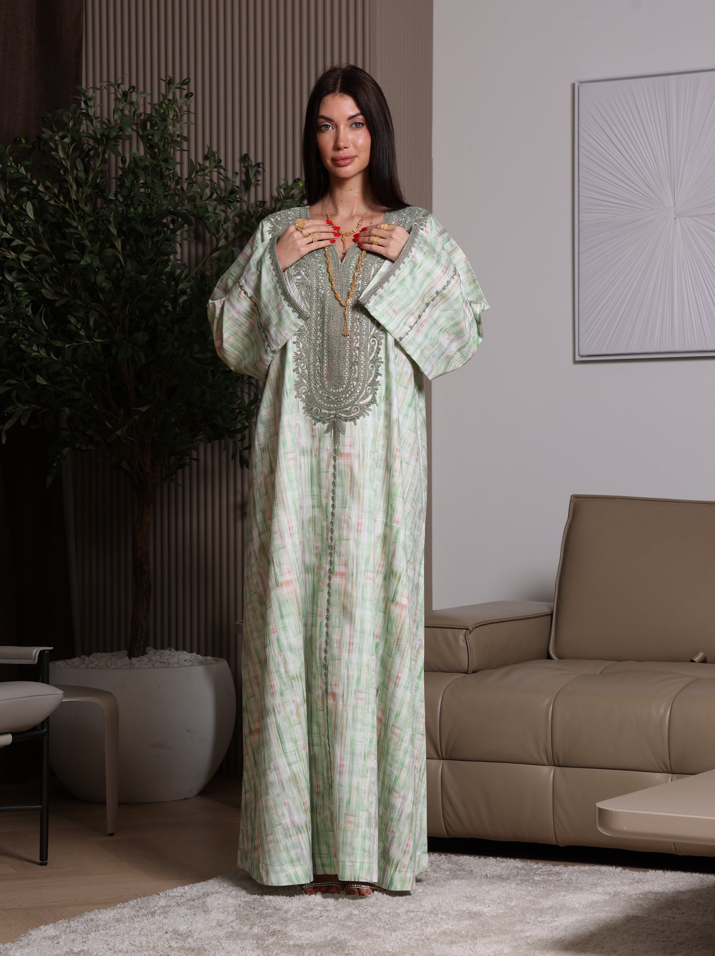 Mint Frost Kaftan