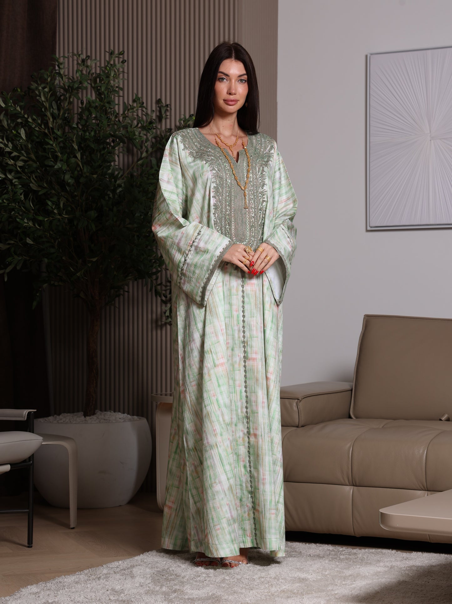Mint Frost Kaftan
