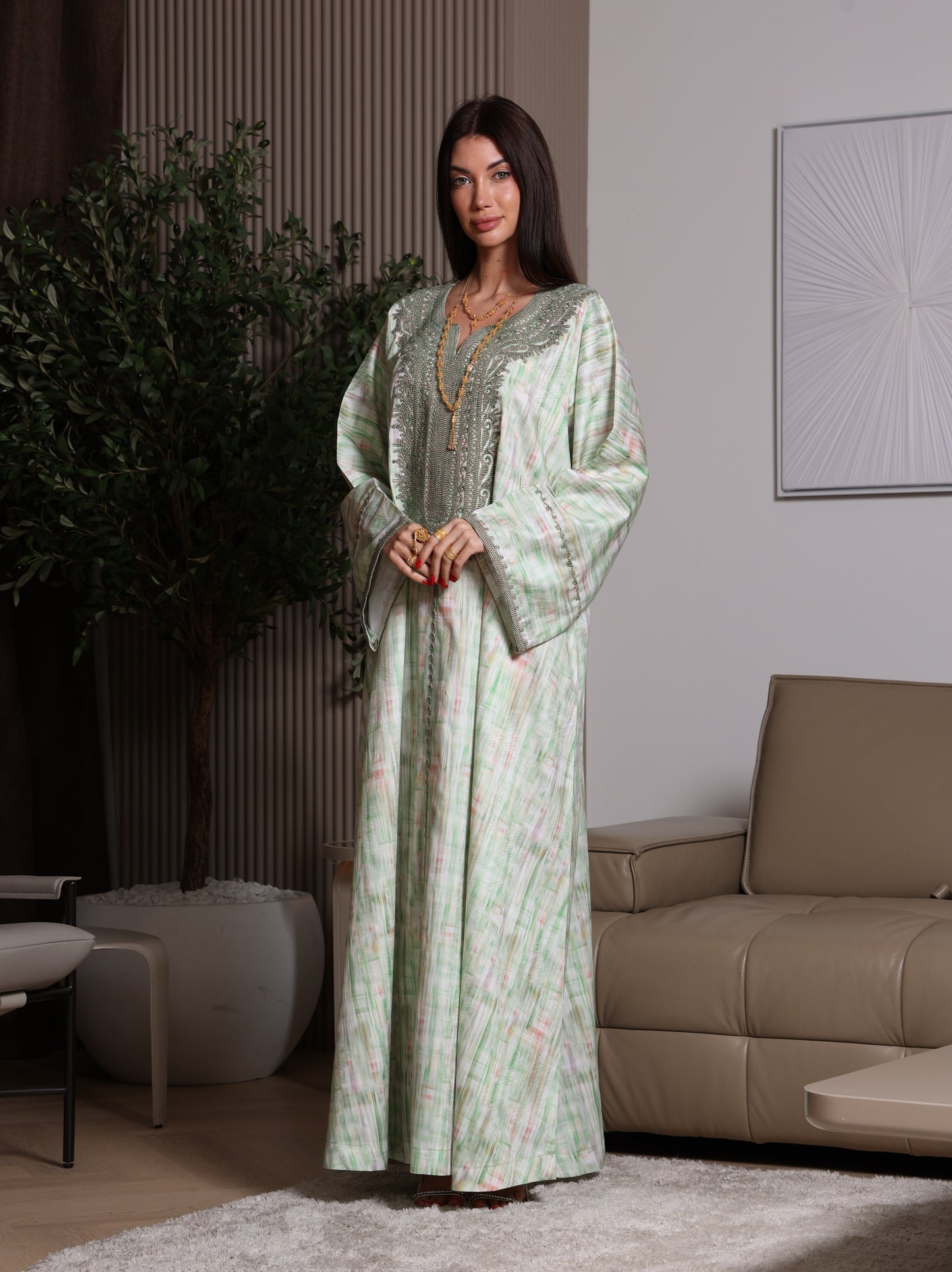 Mint Frost Kaftan