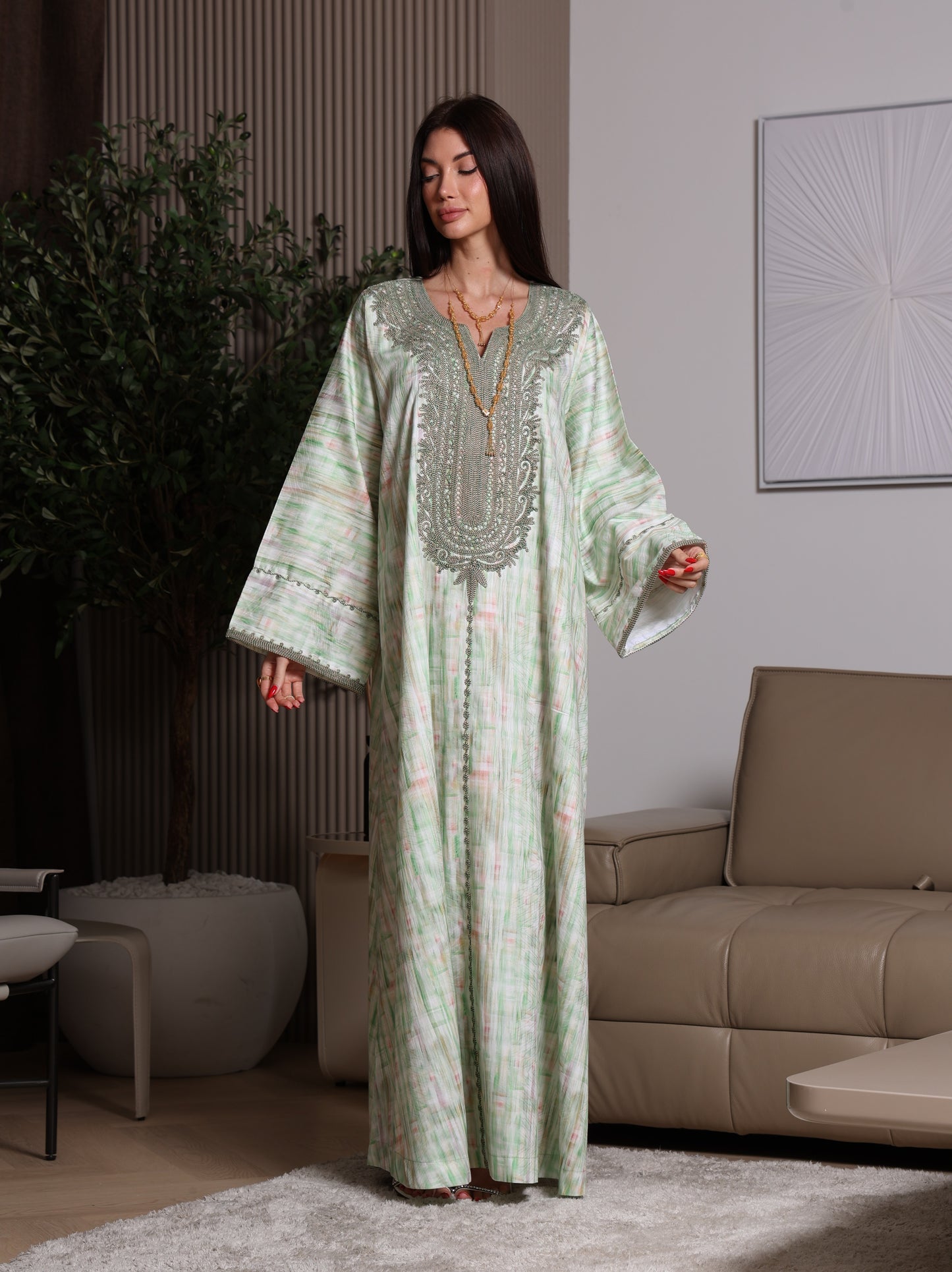 Mint Frost Kaftan