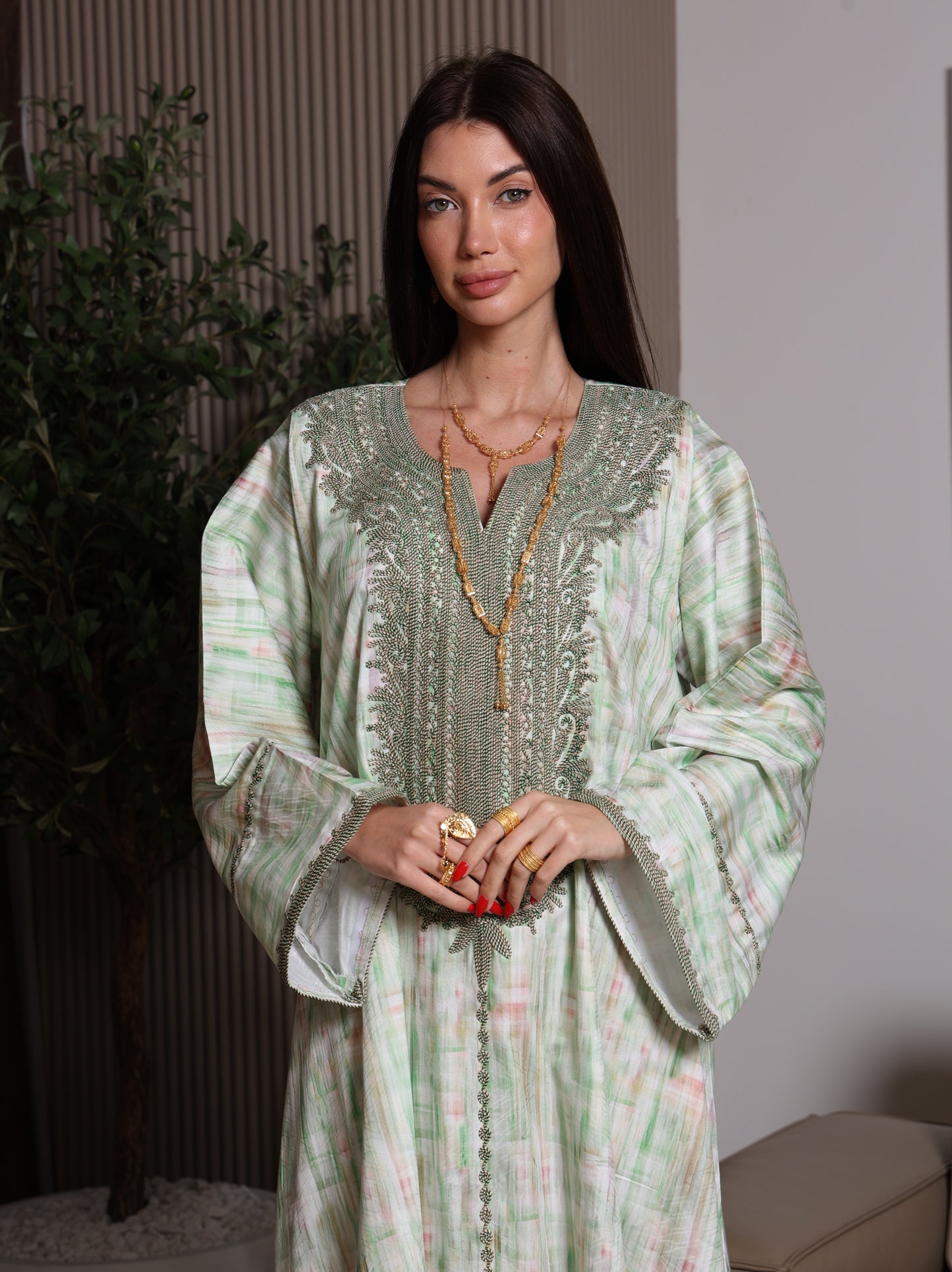 Mint Frost Kaftan