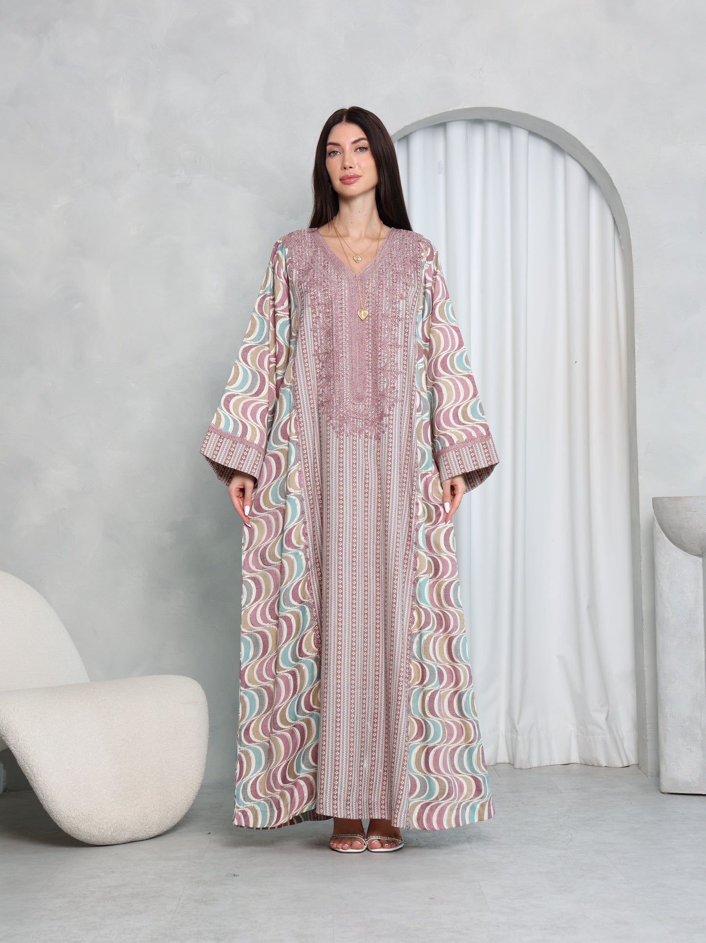 Mauve Wave Kaftan