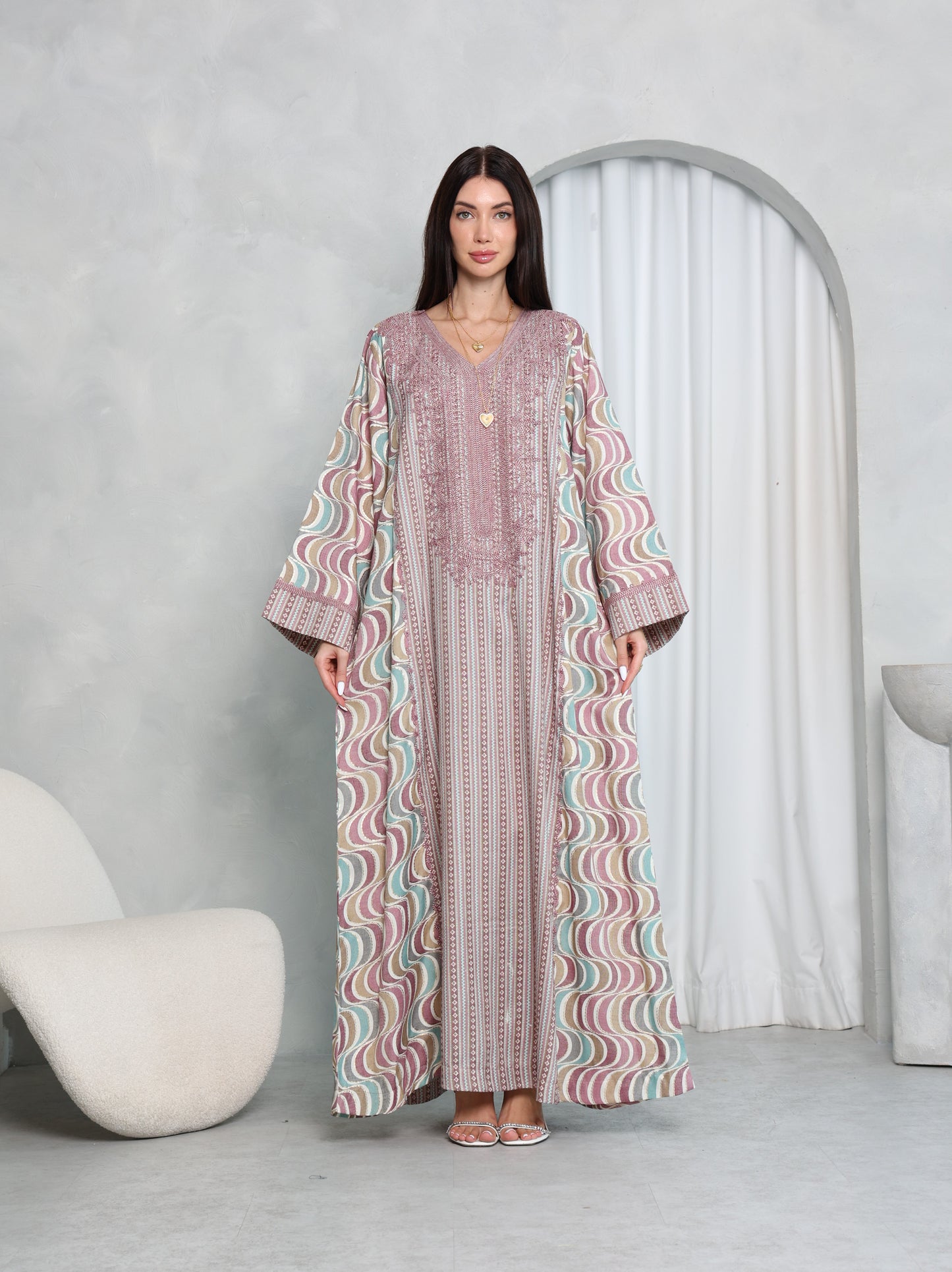 Mauve Wave Kaftan