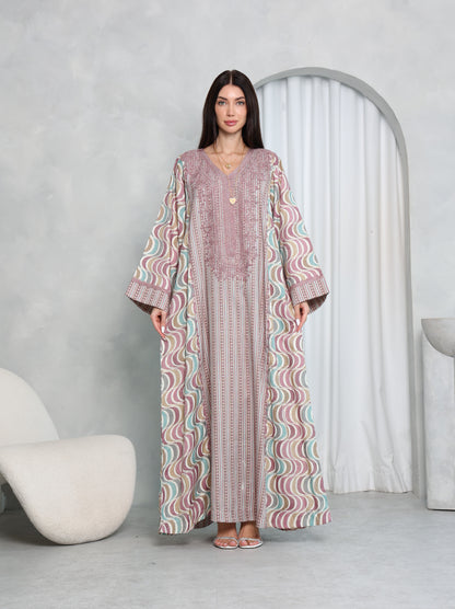 Mauve Wave Kaftan