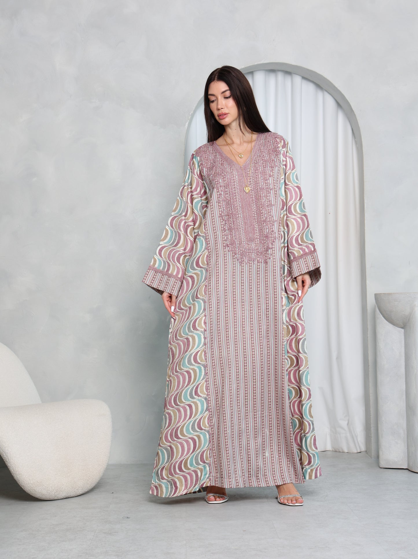 Mauve Wave Kaftan