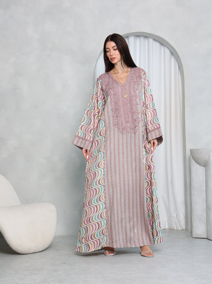 Mauve Wave Kaftan