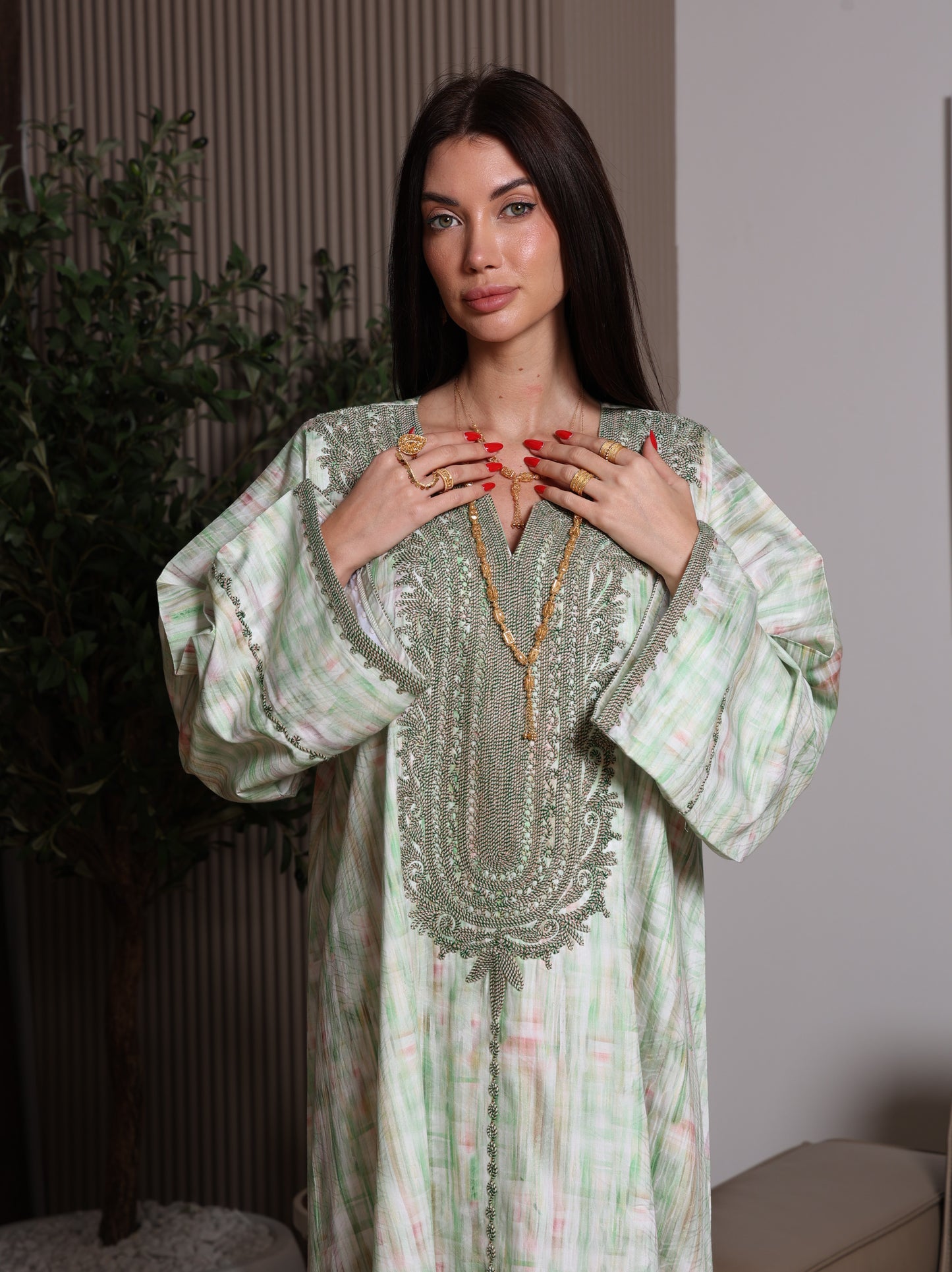 Mint Frost Kaftan