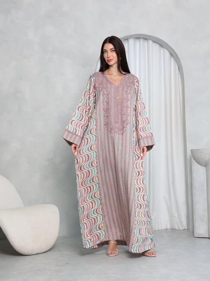Mauve Wave Kaftan