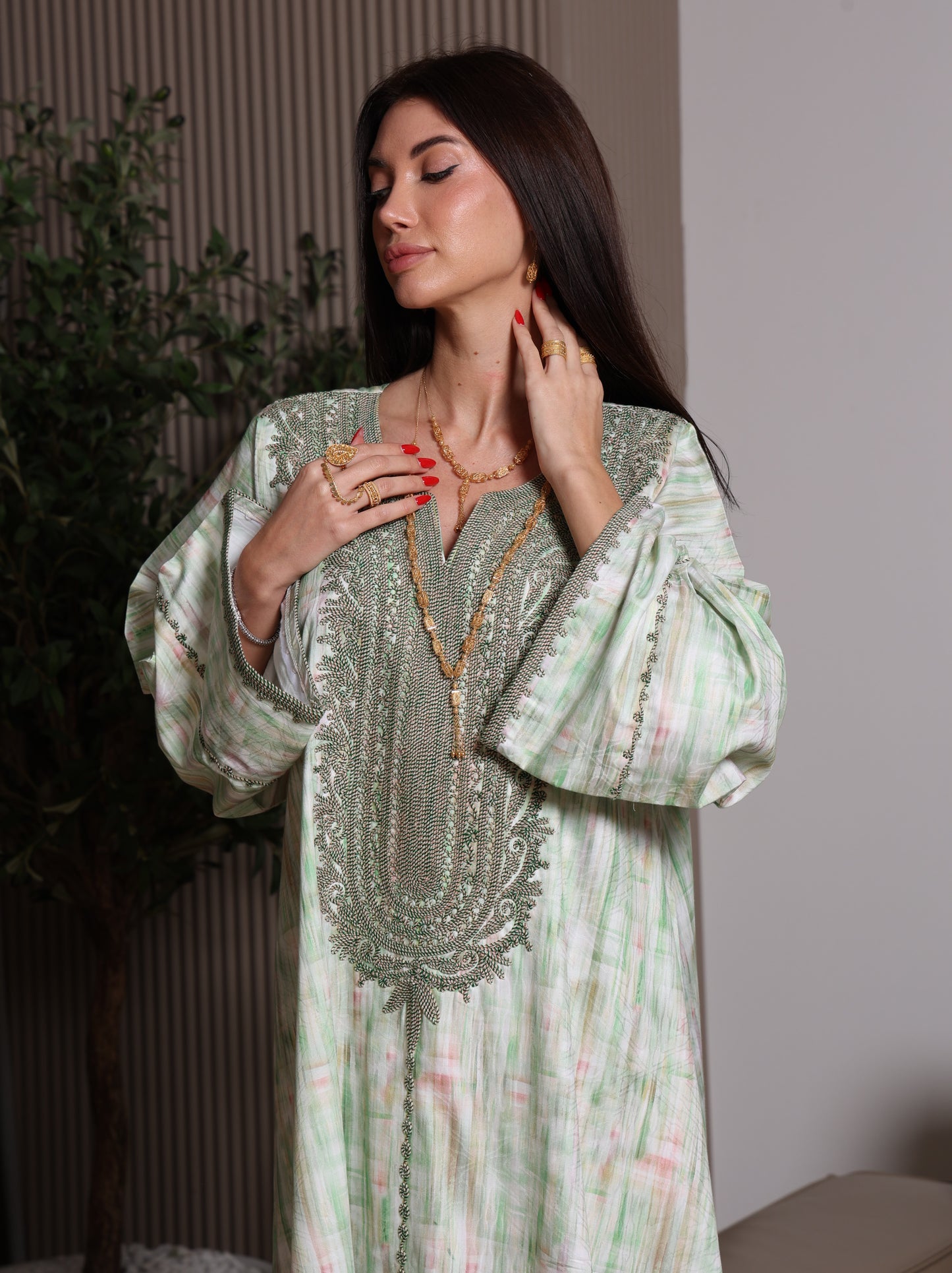 Mint Frost Kaftan