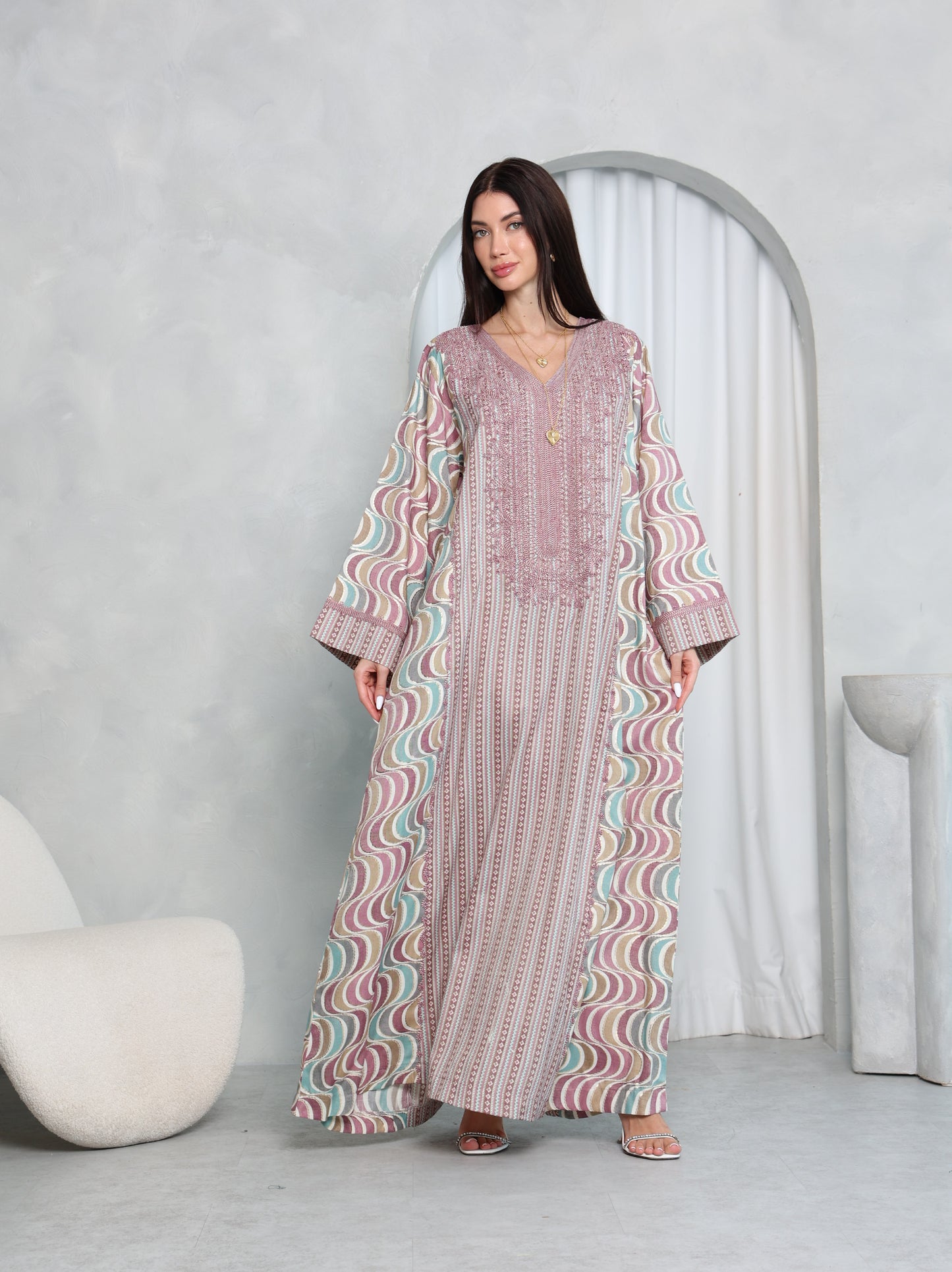 Mauve Wave Kaftan