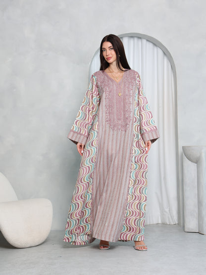 Mauve Wave Kaftan
