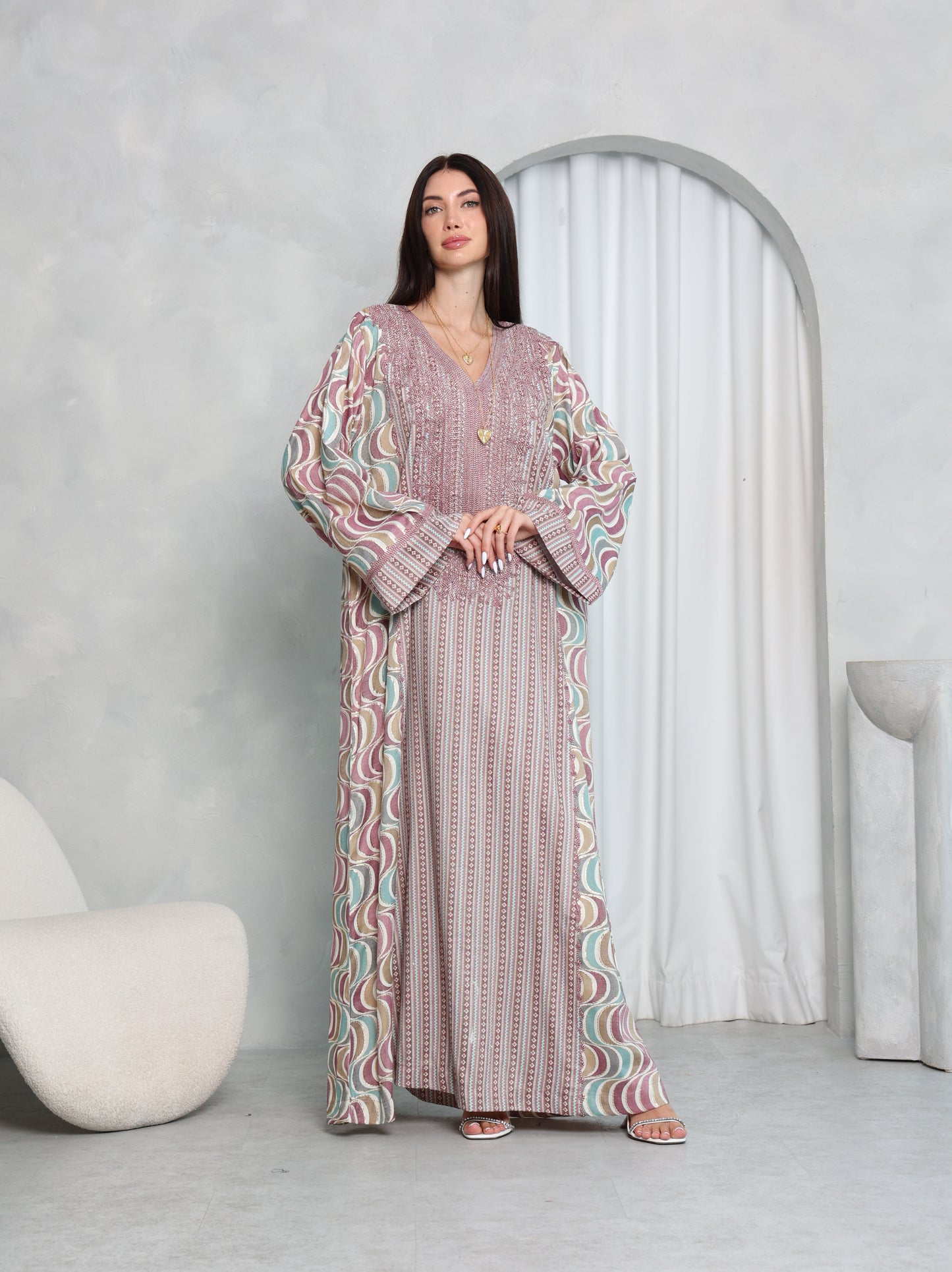 Mauve Wave Kaftan