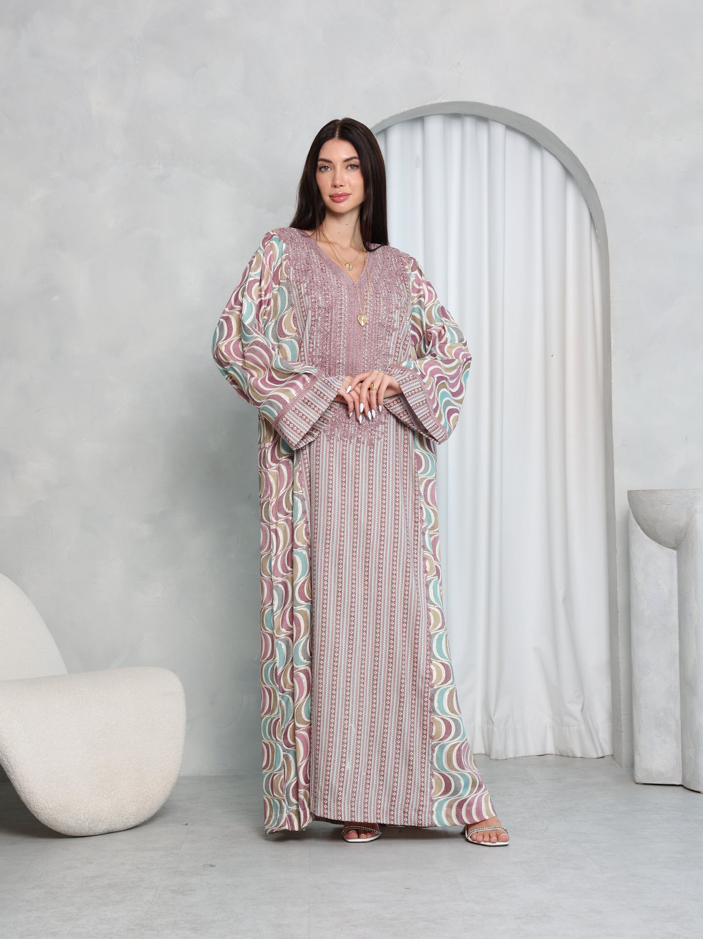 Mauve Wave Kaftan