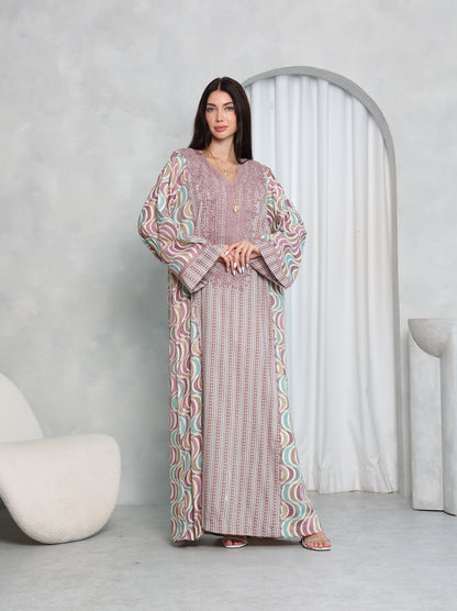 Mauve Wave Kaftan