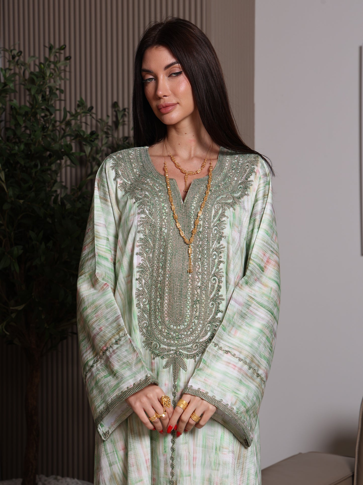 Mint Frost Kaftan