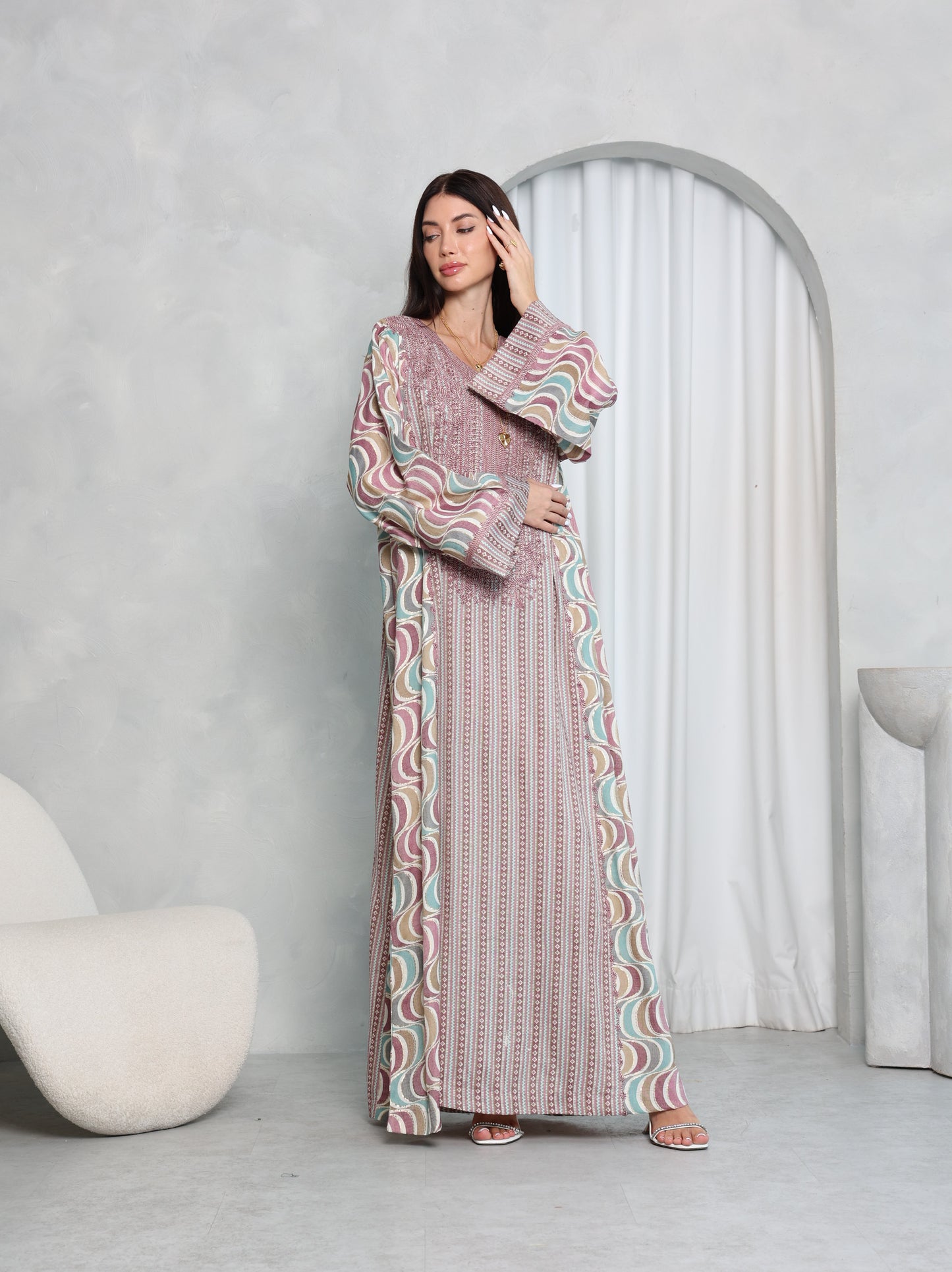 Mauve Wave Kaftan