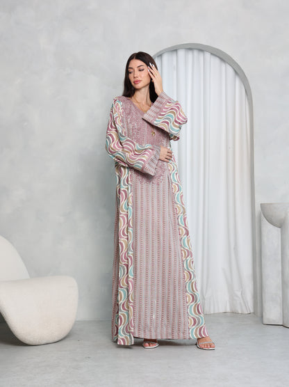 Mauve Wave Kaftan