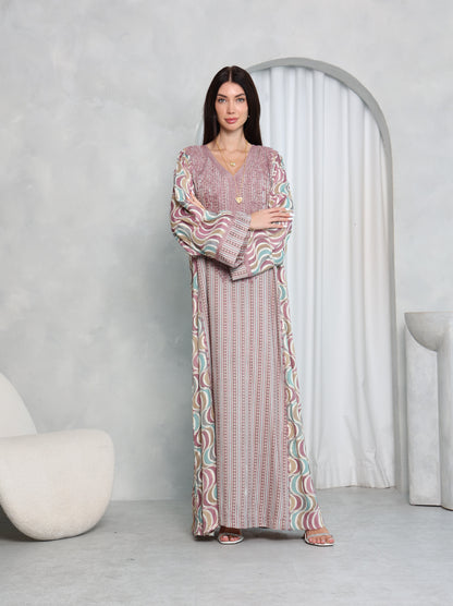 Mauve Wave Kaftan