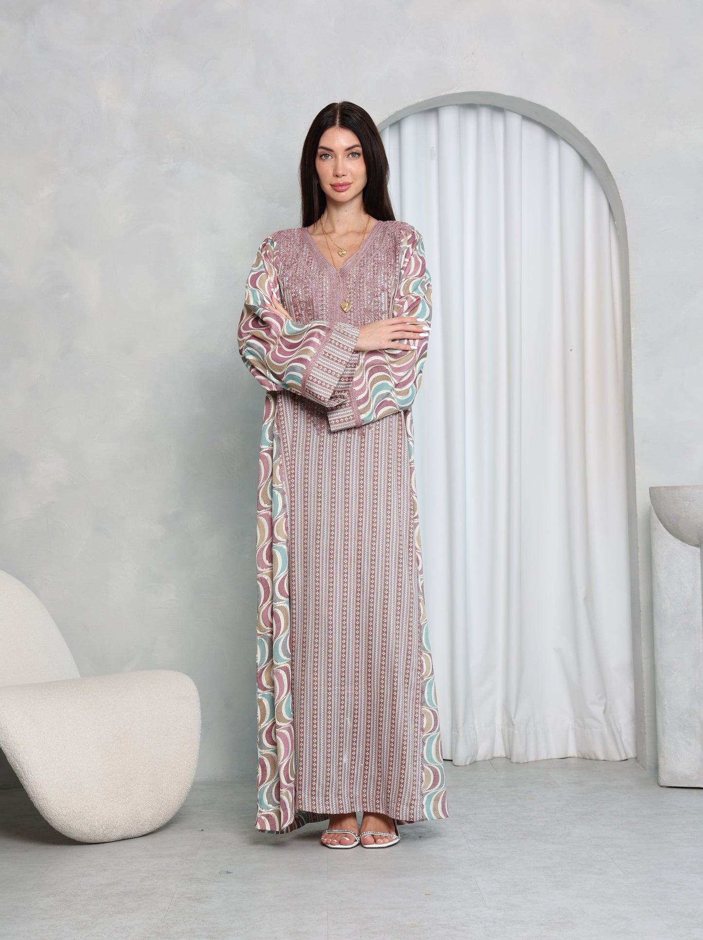 Mauve Wave Kaftan