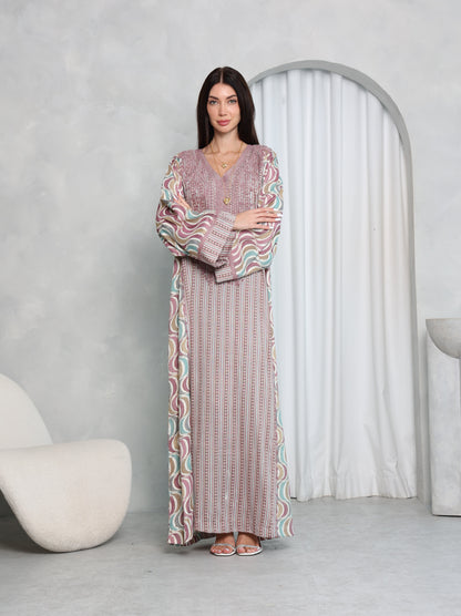 Mauve Wave Kaftan