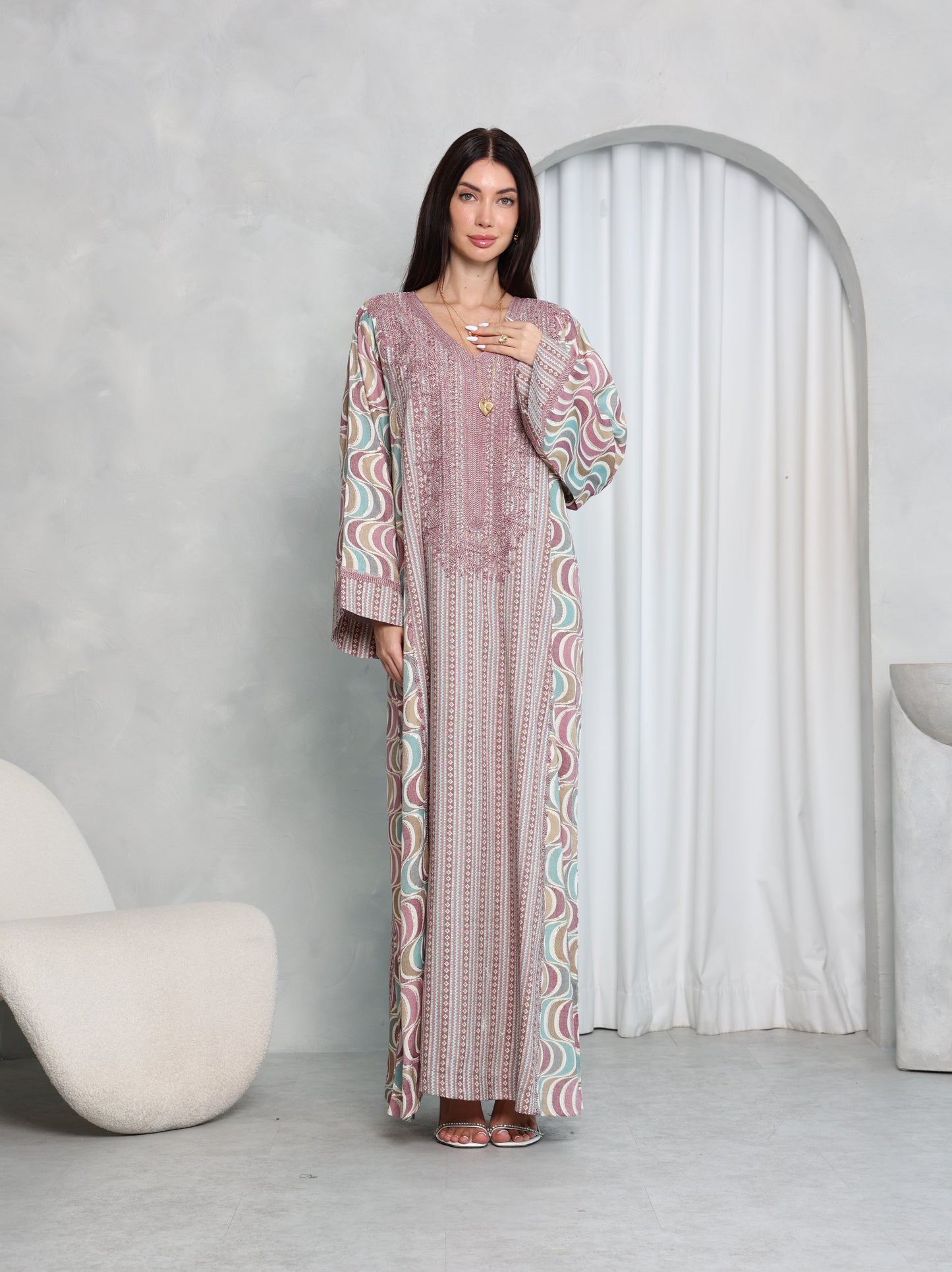 Mauve Wave Kaftan