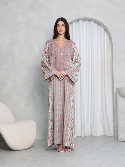 Mauve Wave Kaftan