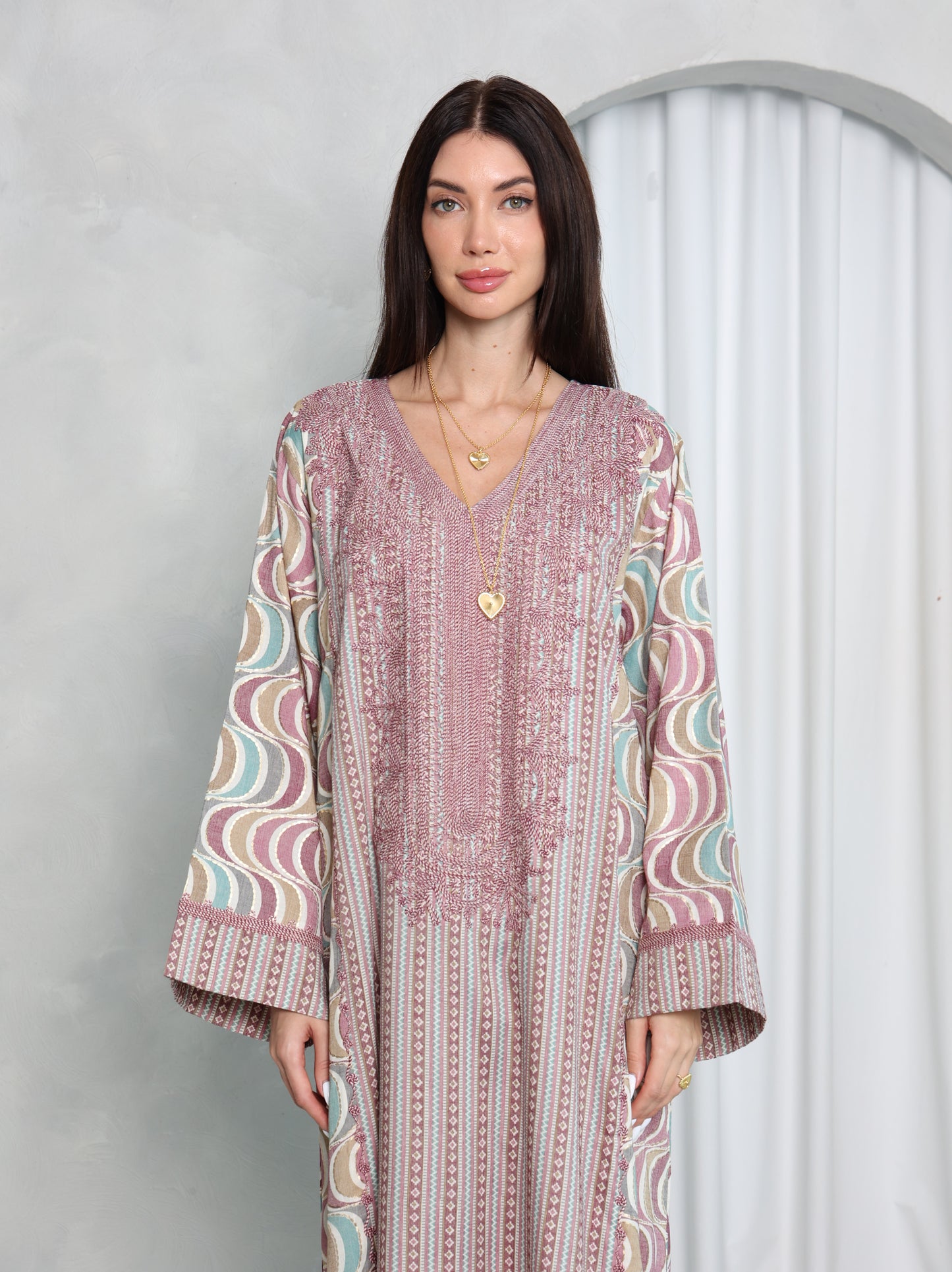 Mauve Wave Kaftan