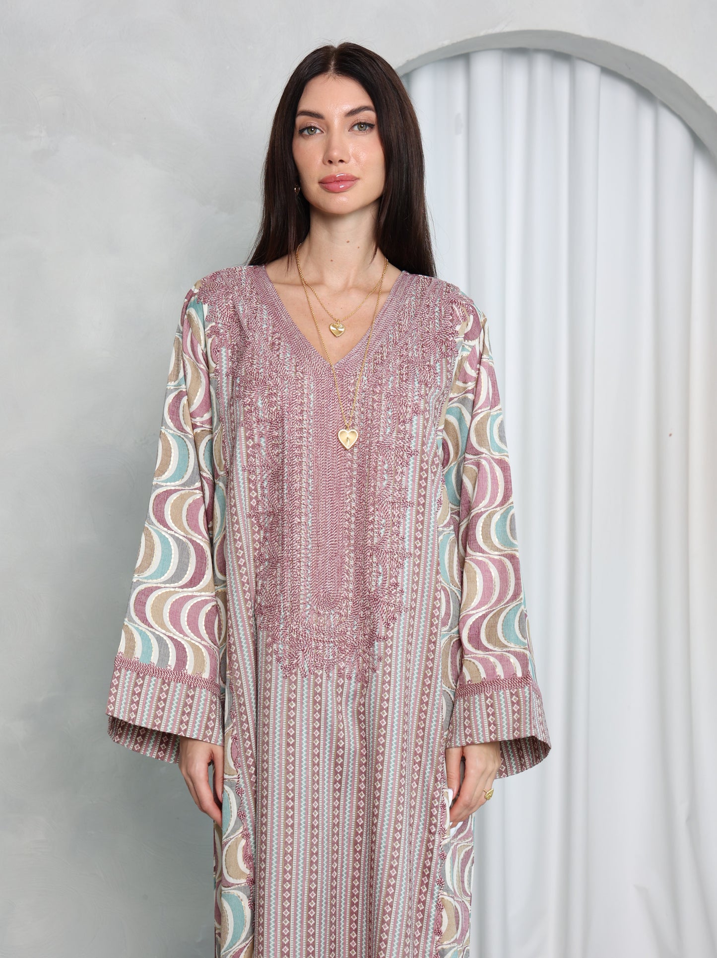 Mauve Wave Kaftan