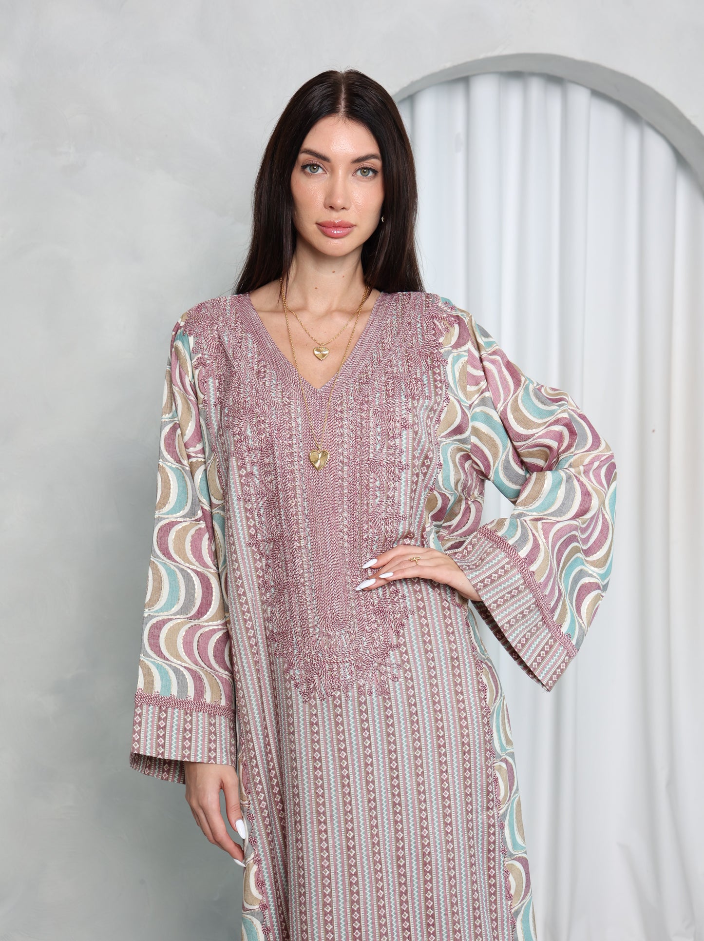 Mauve Wave Kaftan