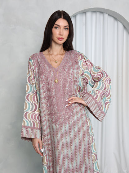 Mauve Wave Kaftan