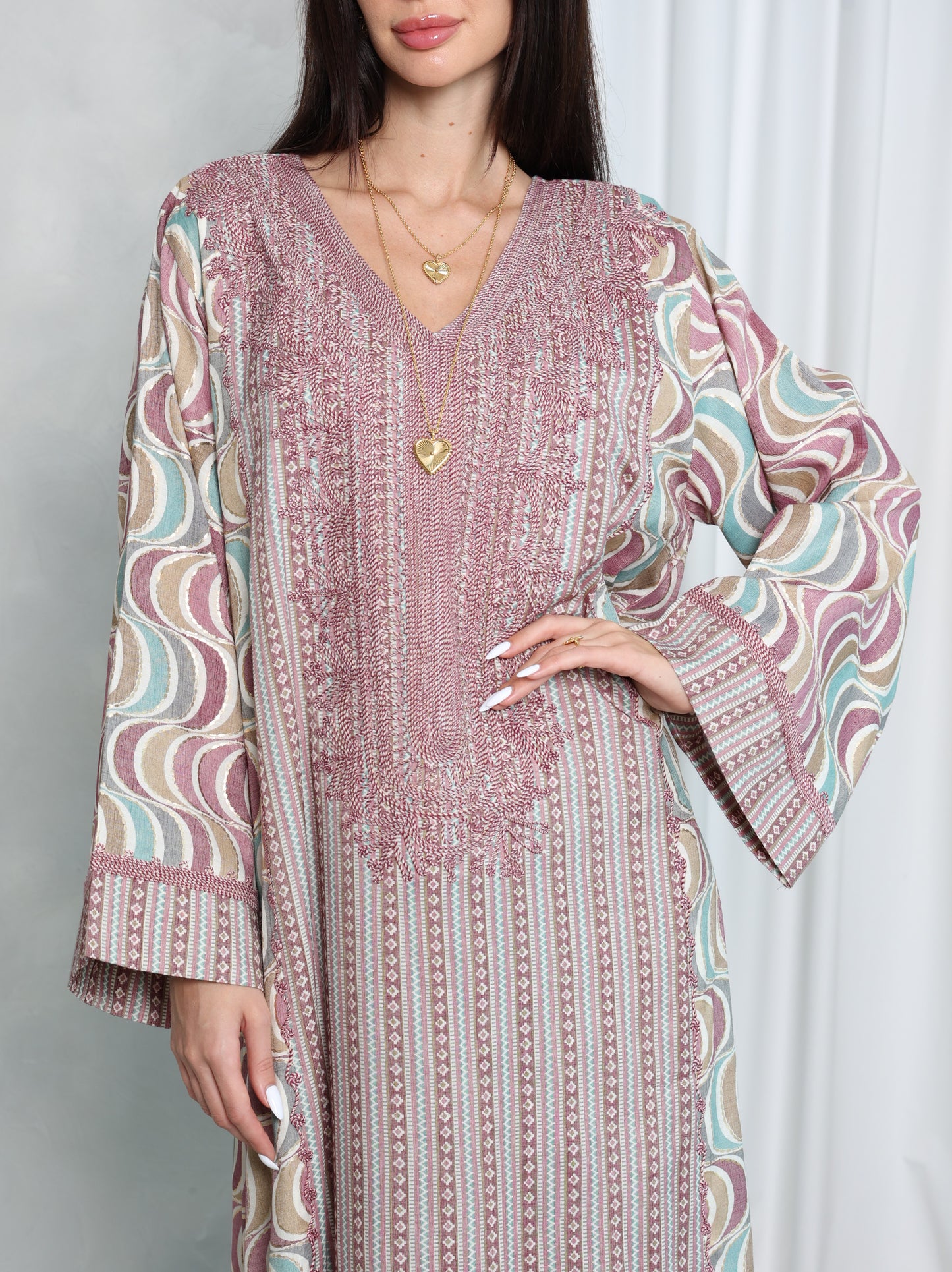 Mauve Wave Kaftan