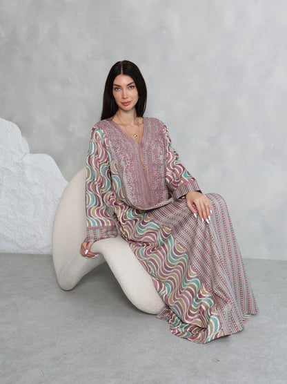 Mauve Wave Kaftan