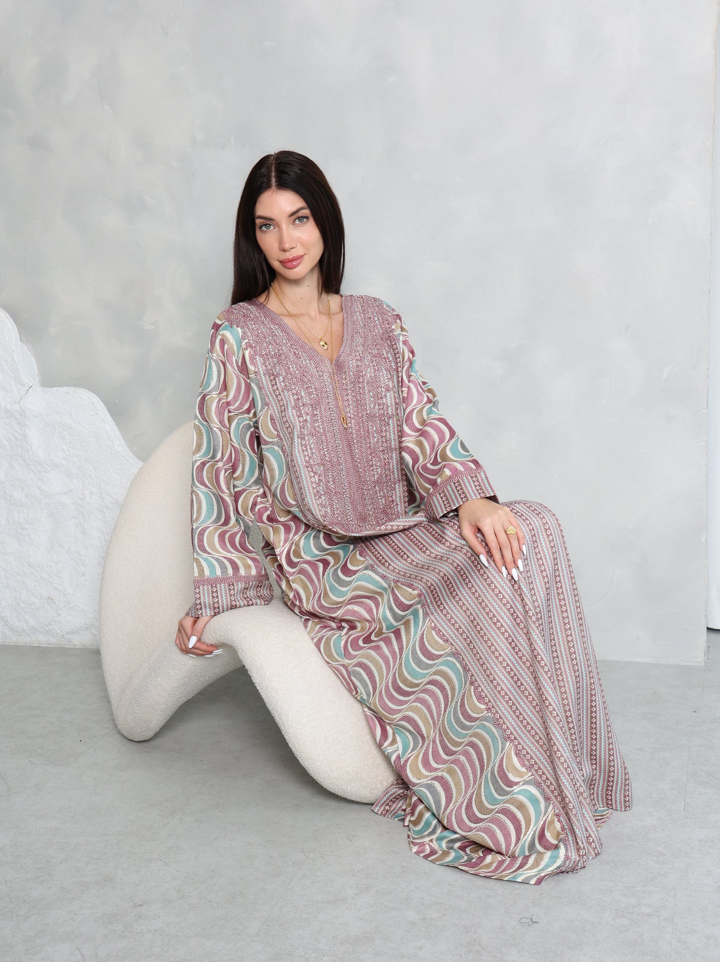 Mauve Wave Kaftan