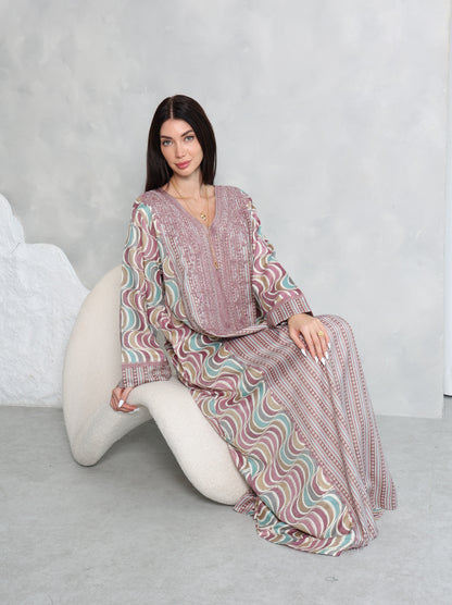 Mauve Wave Kaftan