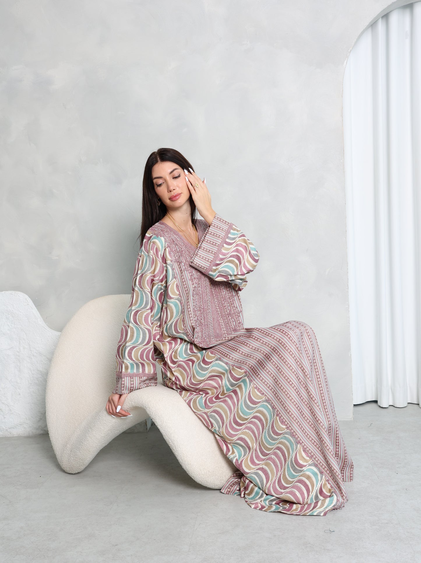 Mauve Wave Kaftan