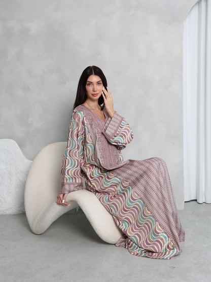 Mauve Wave Kaftan