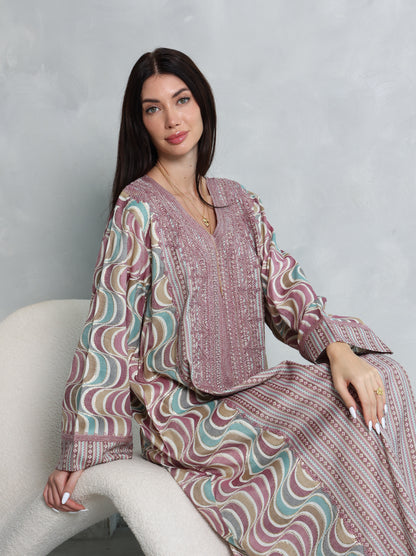 Mauve Wave Kaftan