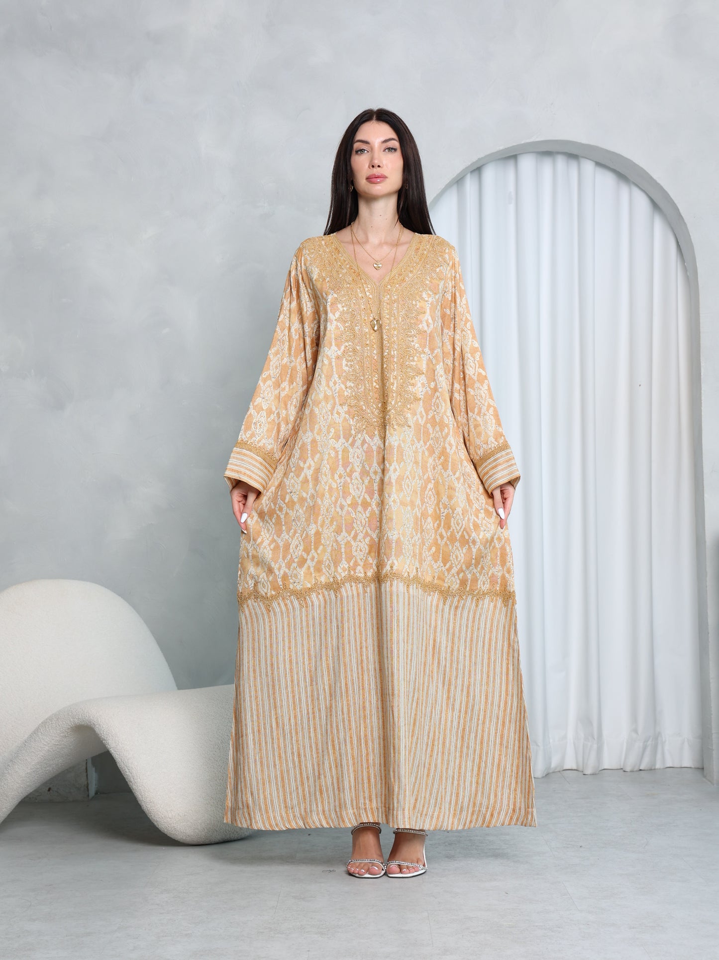 Gilded Lattice Kaftan