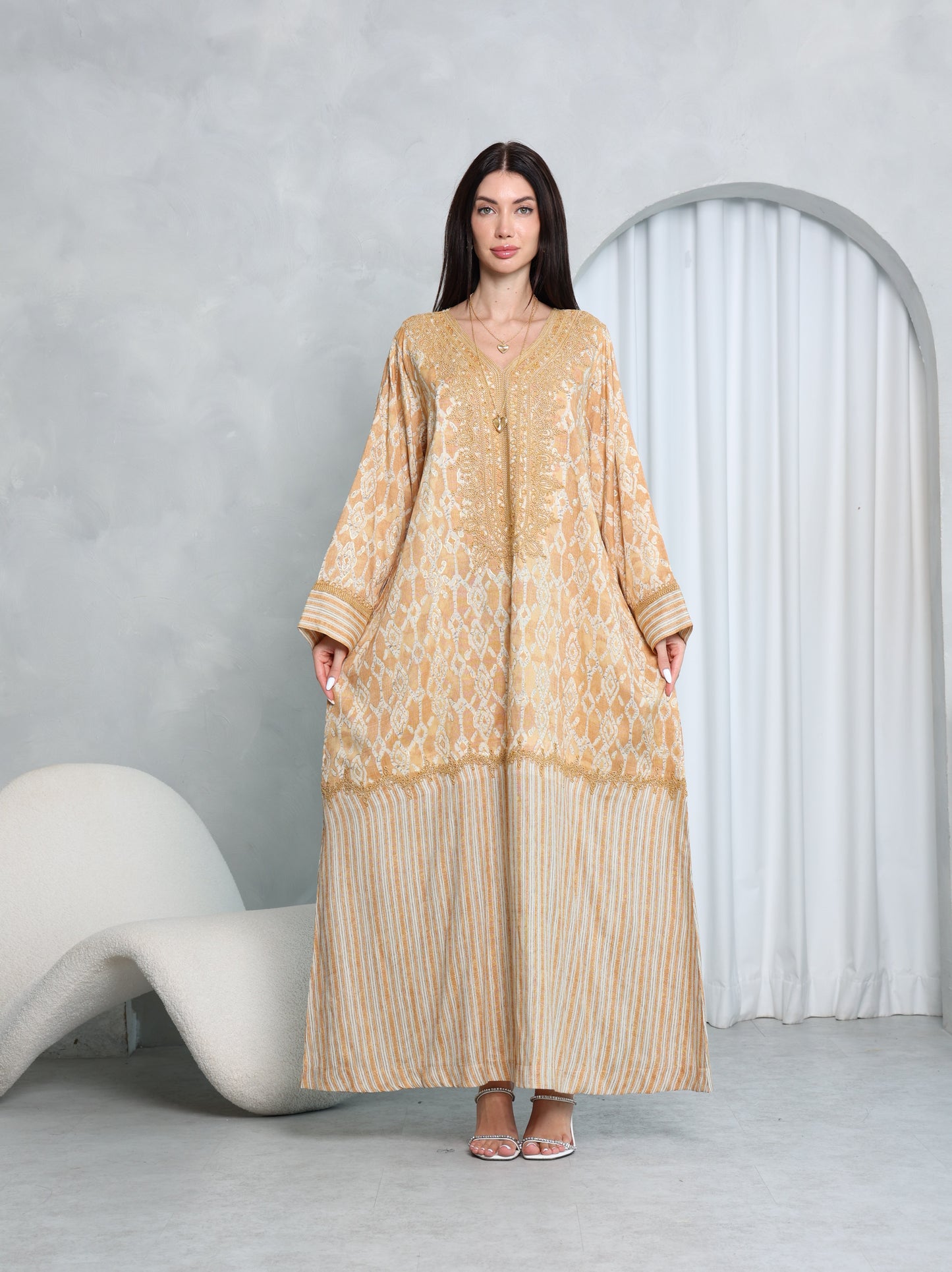 Gilded Lattice Kaftan