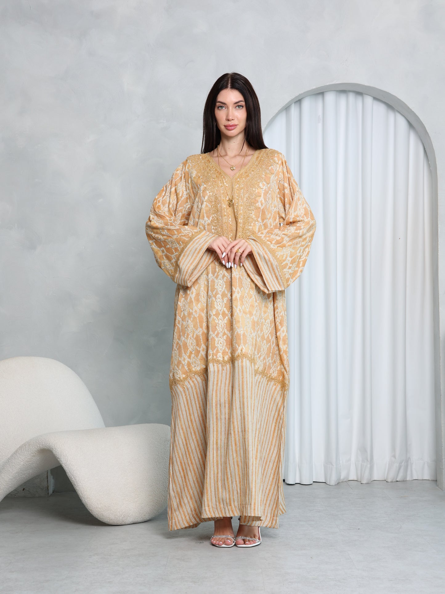 Gilded Lattice Kaftan