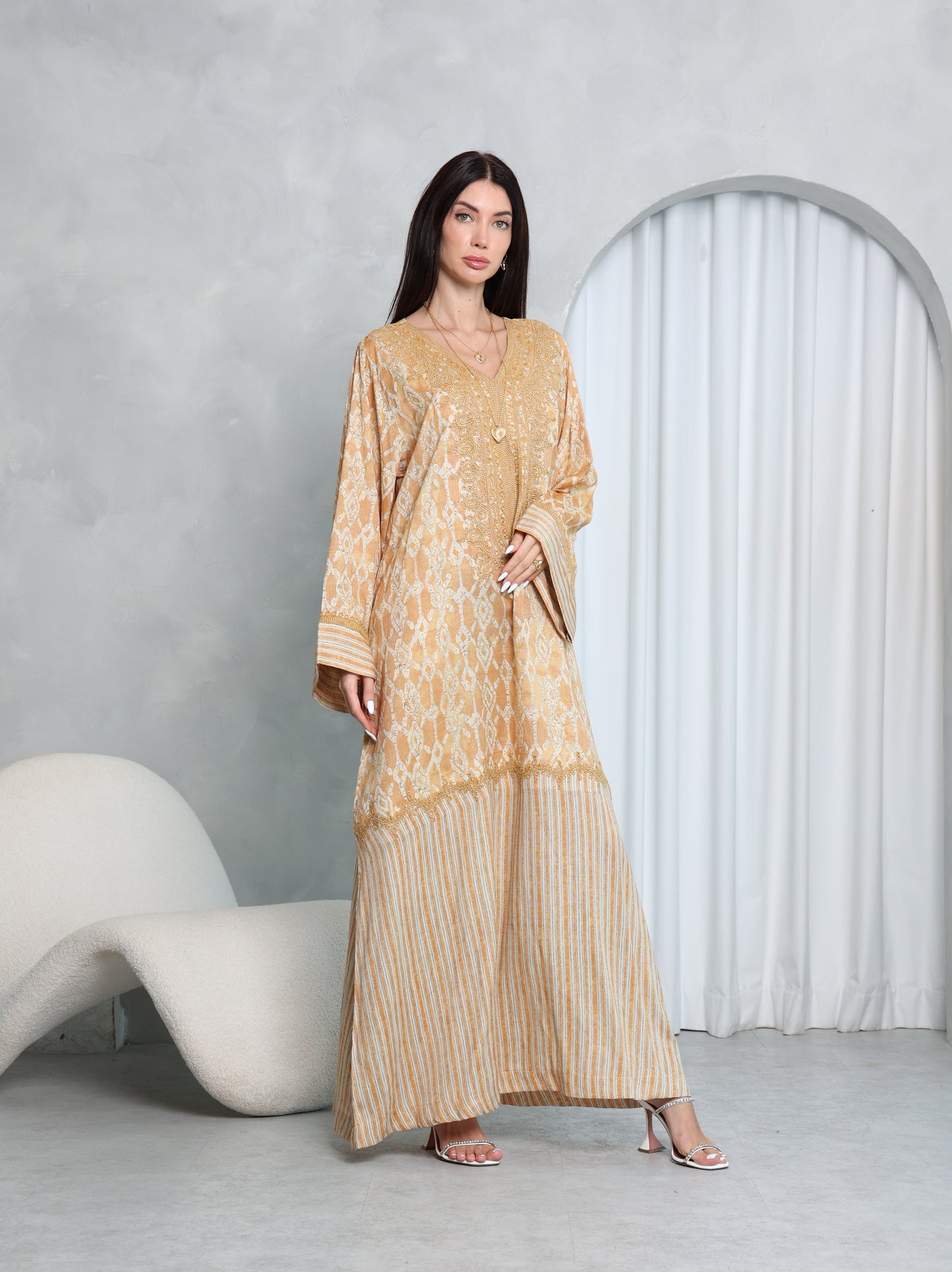 Gilded Lattice Kaftan