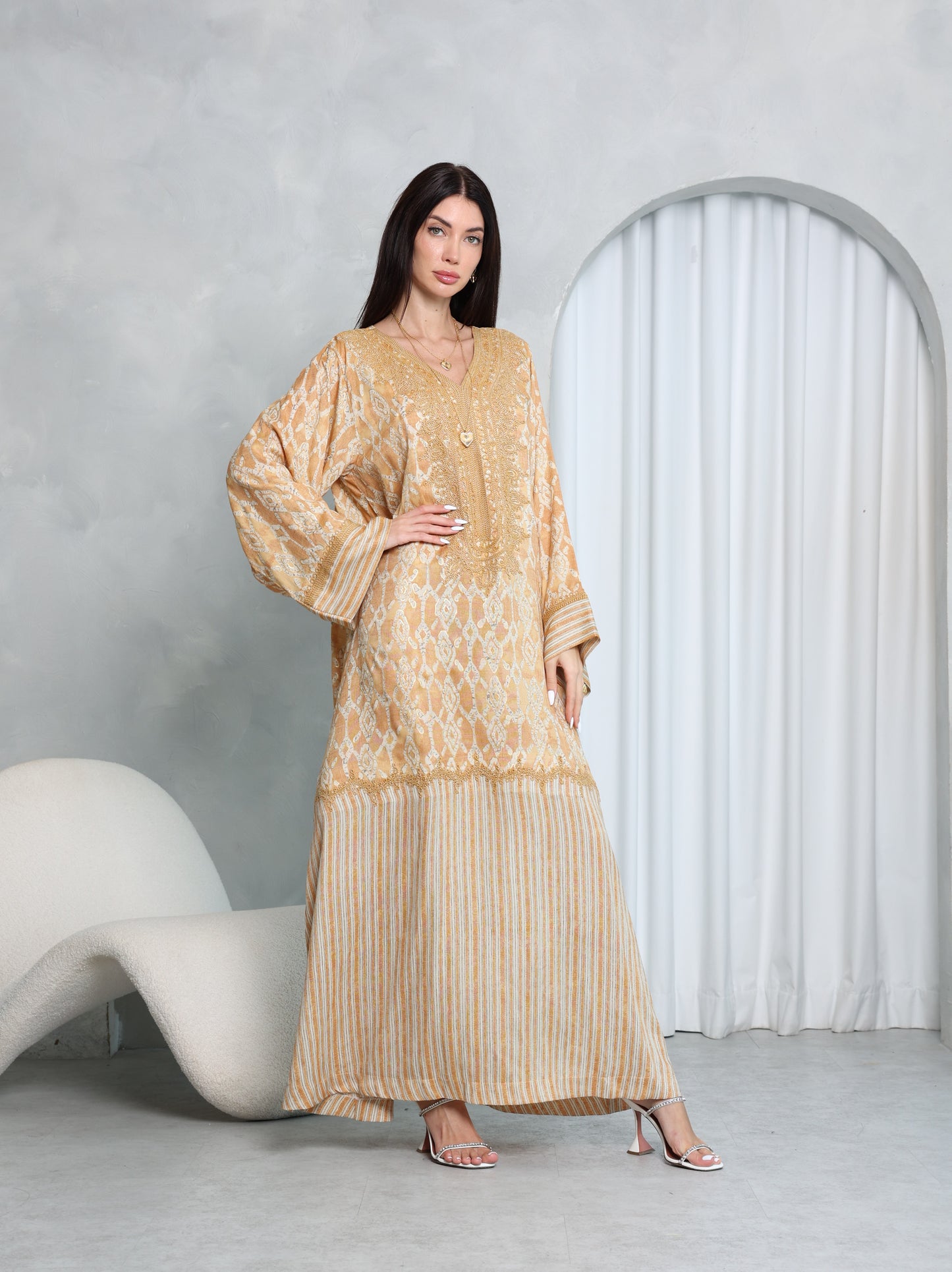 Gilded Lattice Kaftan