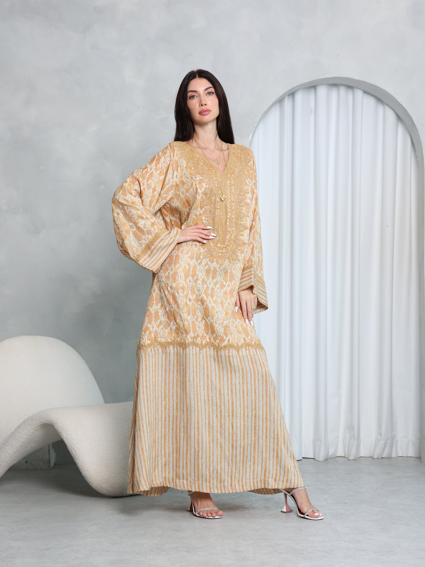 Gilded Lattice Kaftan