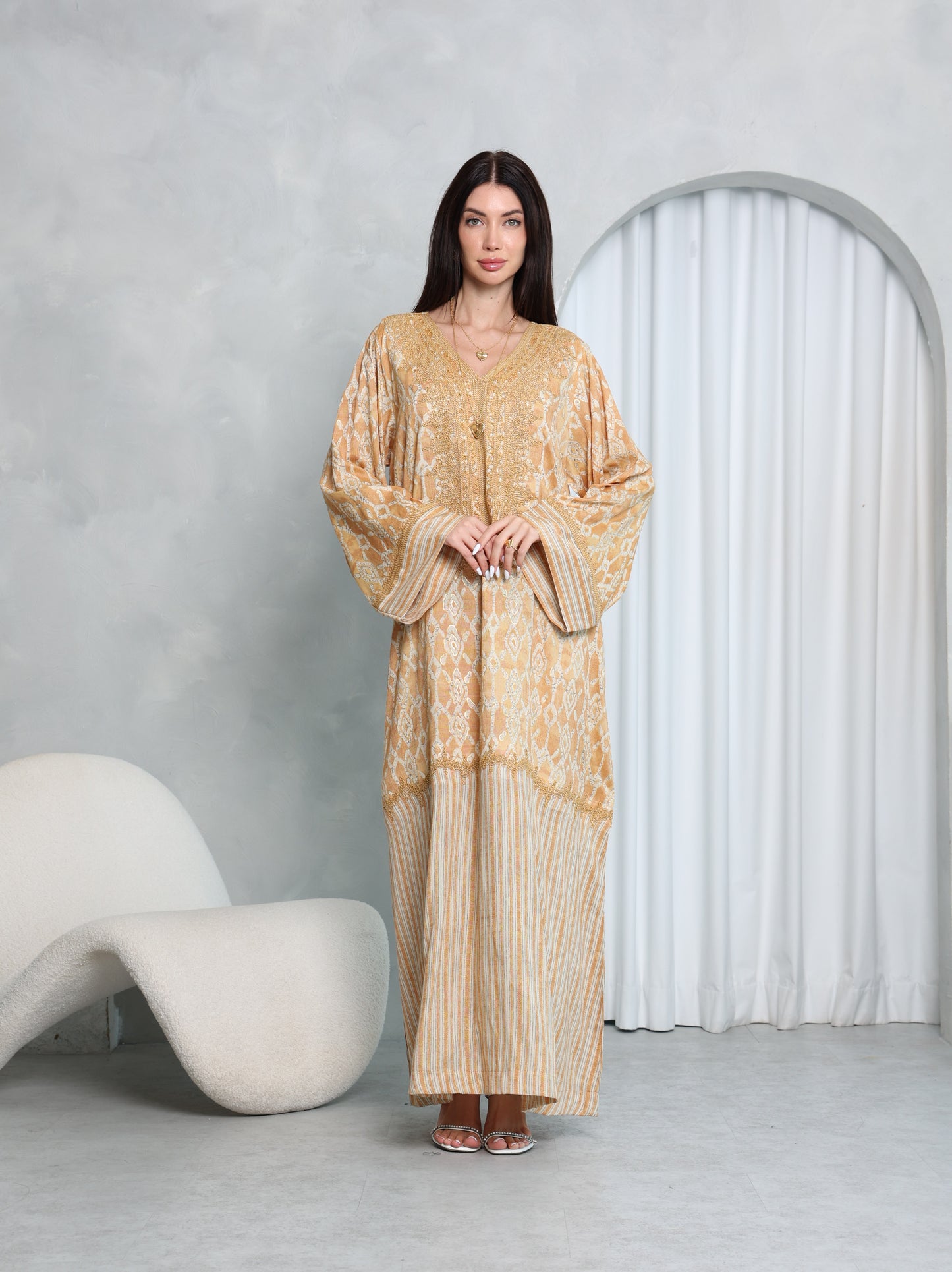 Gilded Lattice Kaftan