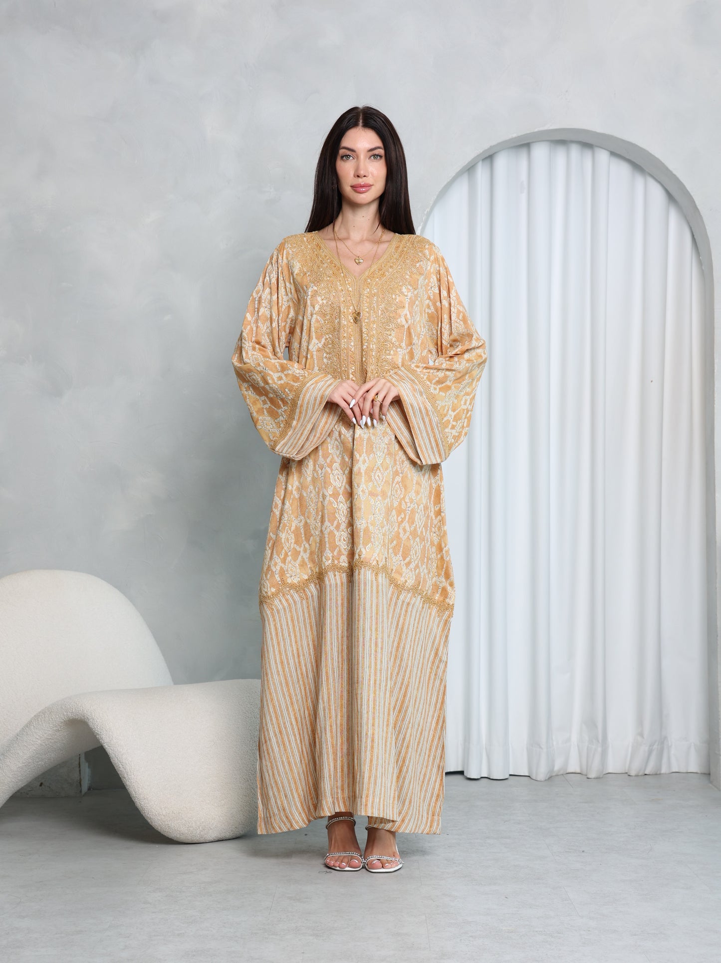 Gilded Lattice Kaftan